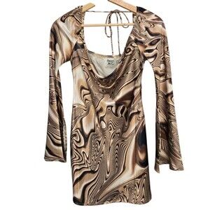 Princess Polly Abstract Long Sleeve Dress